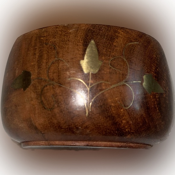 Antique Handmade Wooden Coaster Set Beautiful India Made Hand Carved Designs - Picture 6 of 12